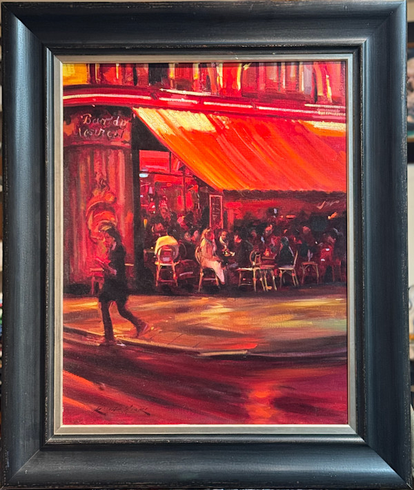 Cafe in Red Paris France by keith wicks