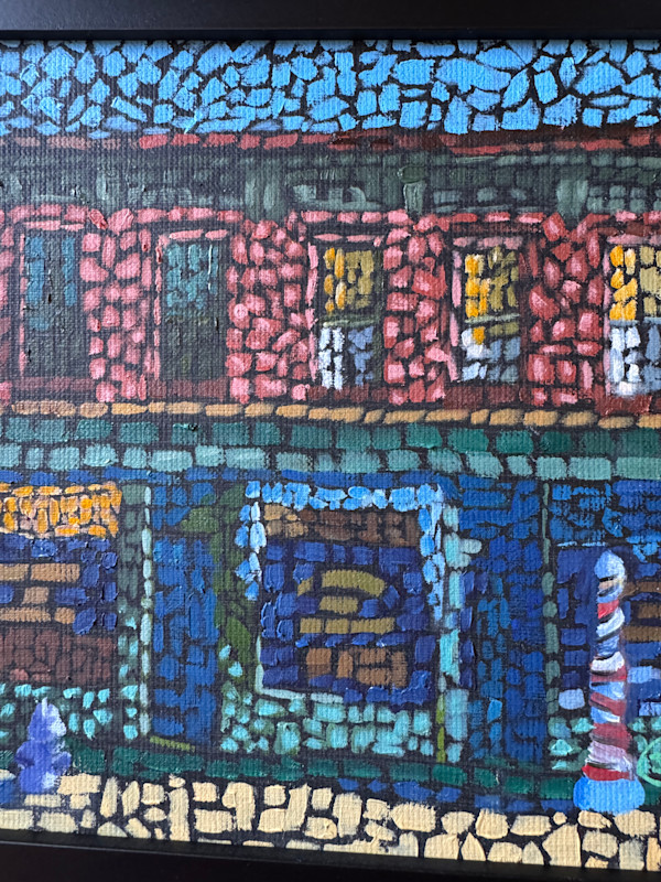 Mosaic street scene by Julie Kay Midyett