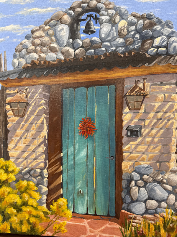 Southwest Turquoise Door by Julie Kay Midyett, Image 1.
