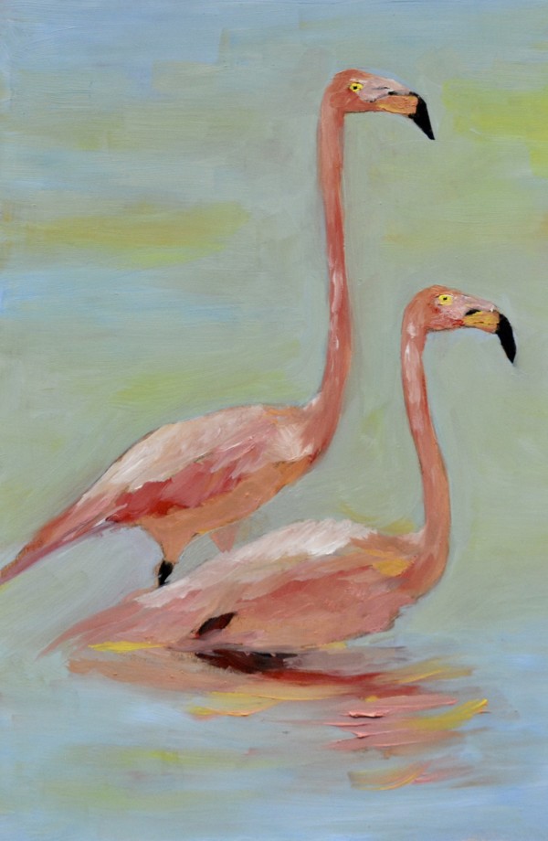 Flamingos by Anton Mogilevsky