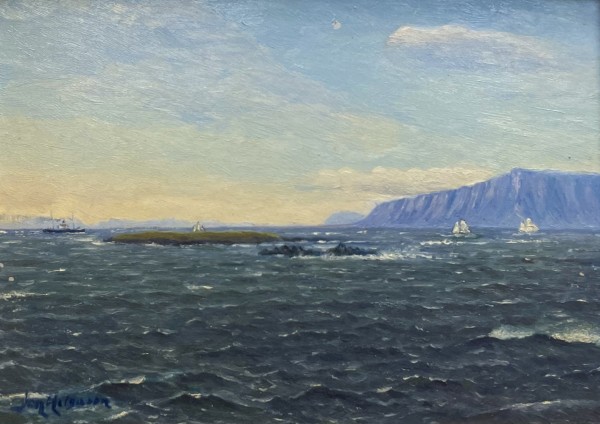 Faxaflói with Esja Mountain in Background by Jon Helgason