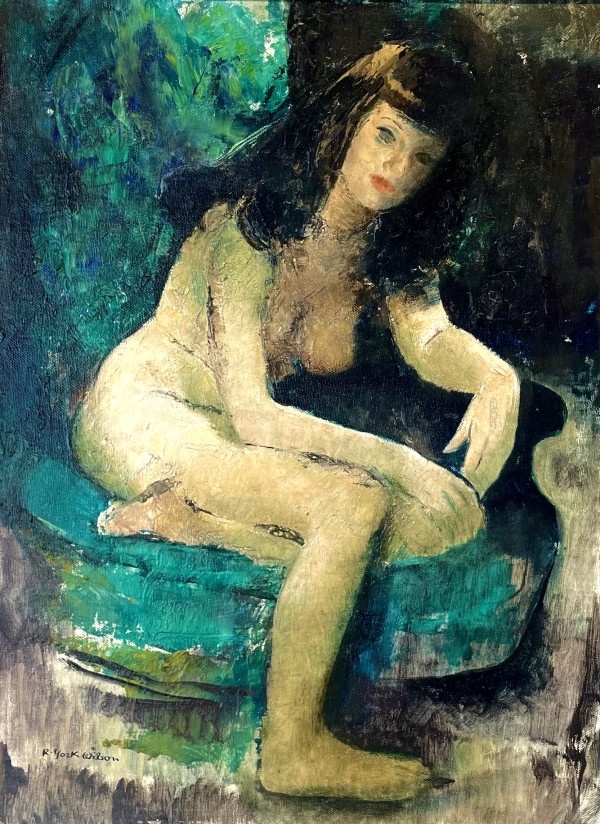 Sitting Nude by Ronald York Wilson