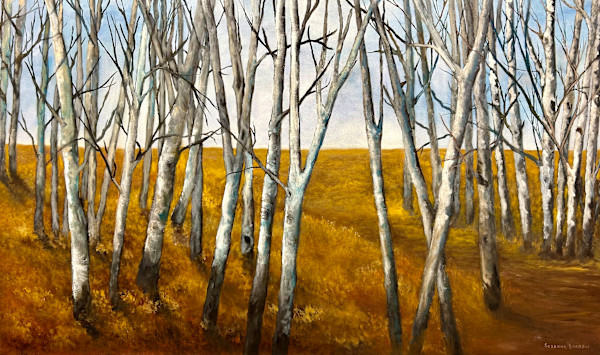 Prairie Poplars by Suzanne Barrow (1951-2025), Image 1.