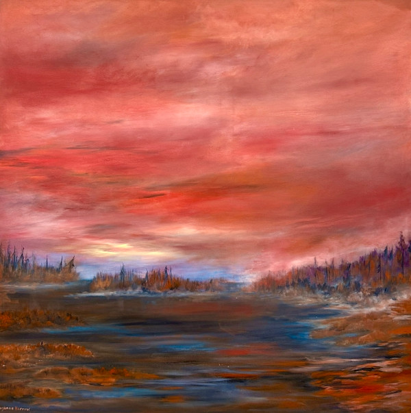 Red Sky by Suzanne Barrow (1951-2025), Image 1.
