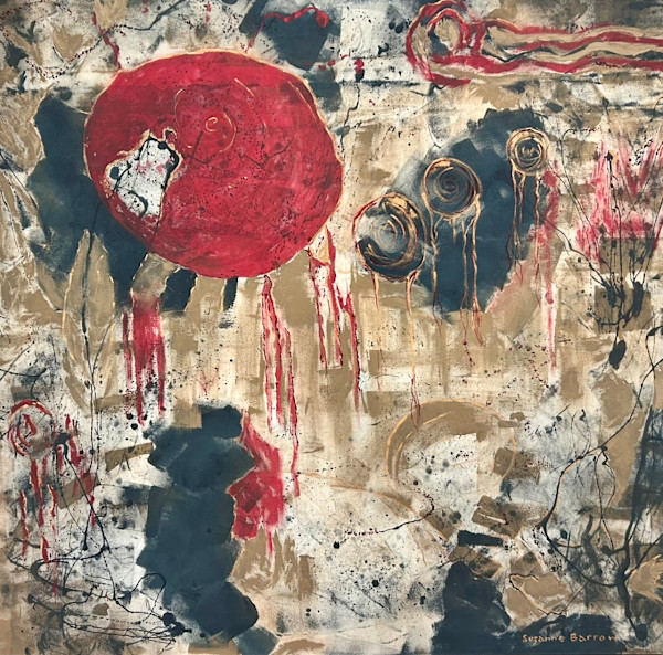 Red Moon Rising by Suzanne Barrow (1951-2025), Image 1.