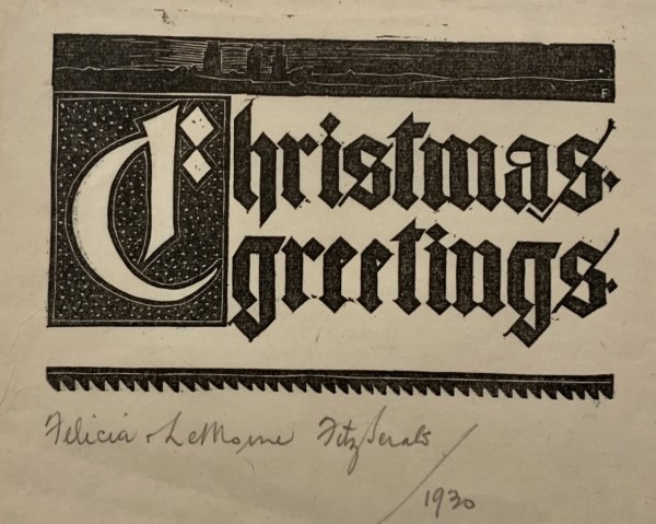 Christmas Greetings by Lionel LeMoine Fitzgerald