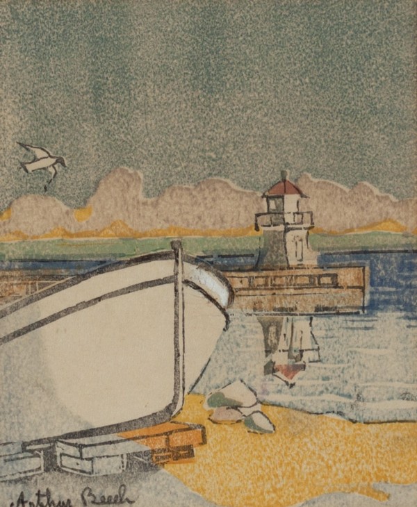 Gimli Dock & Lighthouse by Arthur Beech