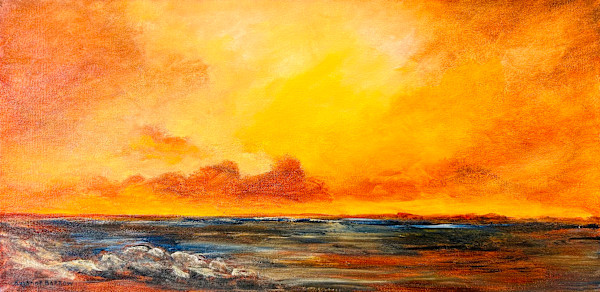 “Rocky Shore” by Suzanne Barrow (1951-2025), Image 1.