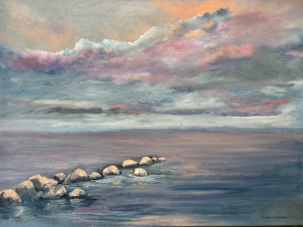 “Lake Winnipeg, Evening Clouds” by Suzanne Barrow (1951-2025), Image 2.