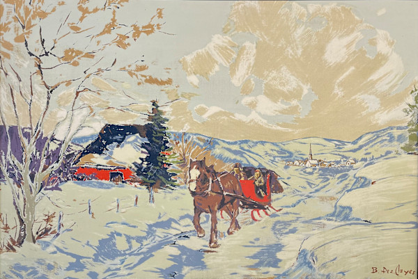 The Red Sleigh by Berthe Des Clayes