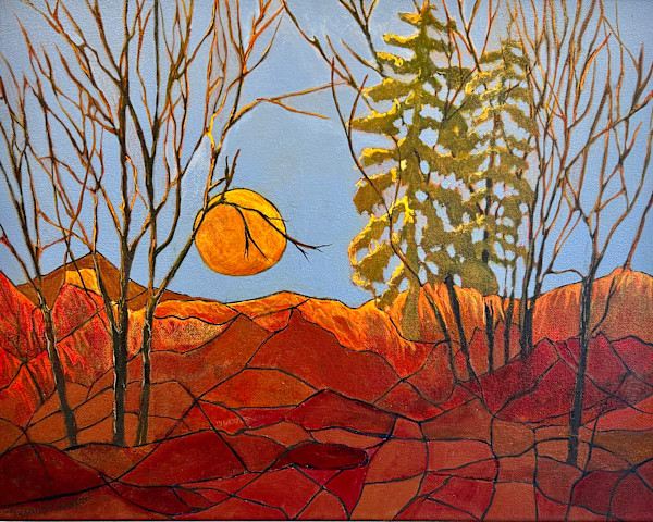 “Moon Rising” by Suzanne Barrow (1951-2025), Image 1.