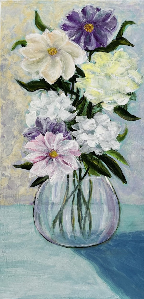Flowers Make Me Happy by Connie Sloma Artist