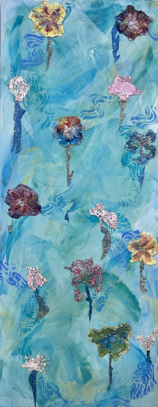 Found Flowers-Blue by Connie Sloma