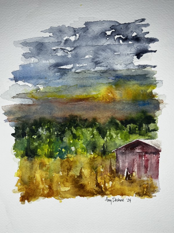 Sunset on the Farm by Amy DeVane