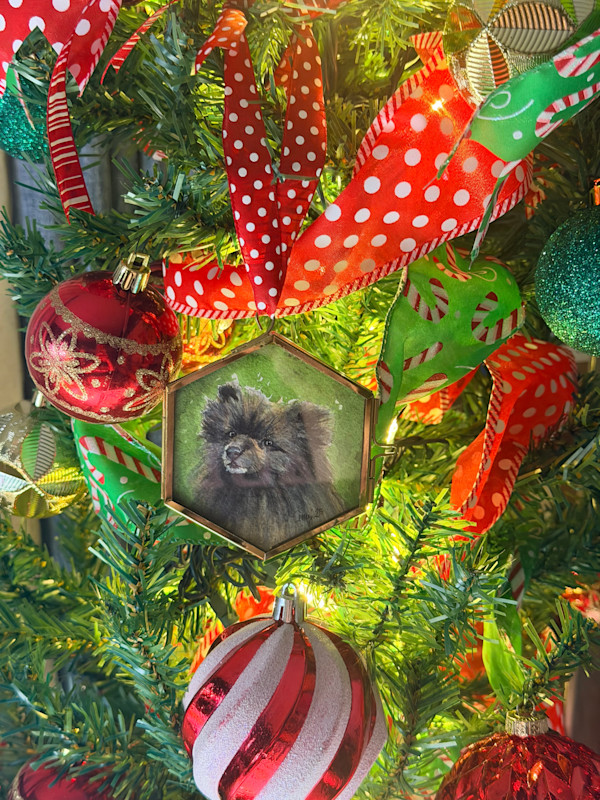 Pet Ornament-Dog-E Brown by Amy DeVane