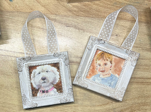Colbert Ornaments 3x3 Watercolors by Amy DeVane