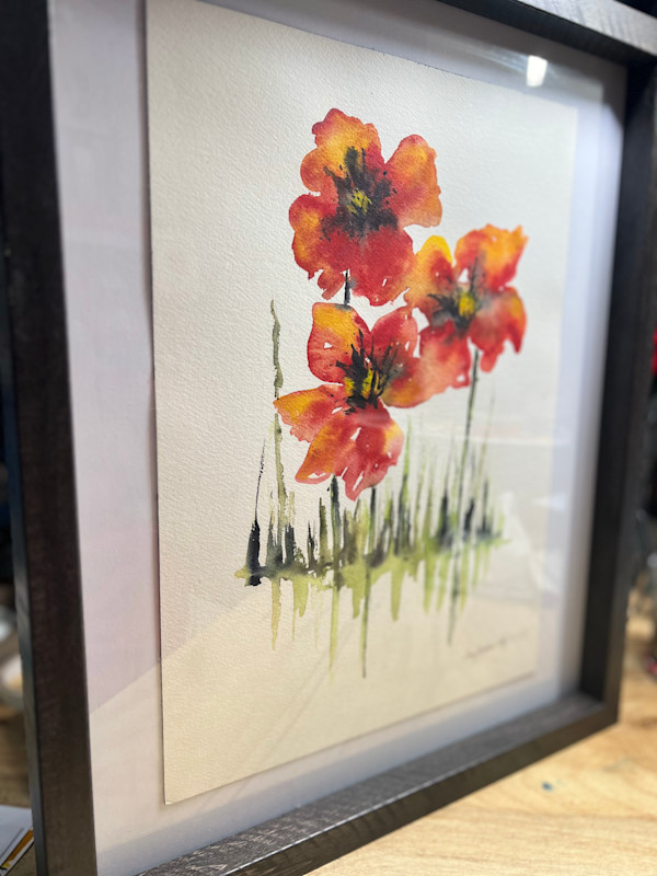 Watercolor Poppies by Amy DeVane