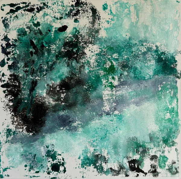 Hawi Green Monoprint by Merrie Jo Snow