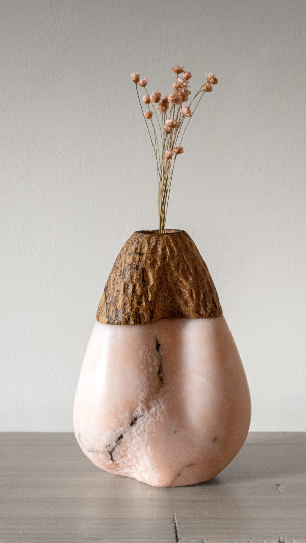 Pink Teardrop  Vase by Owen David