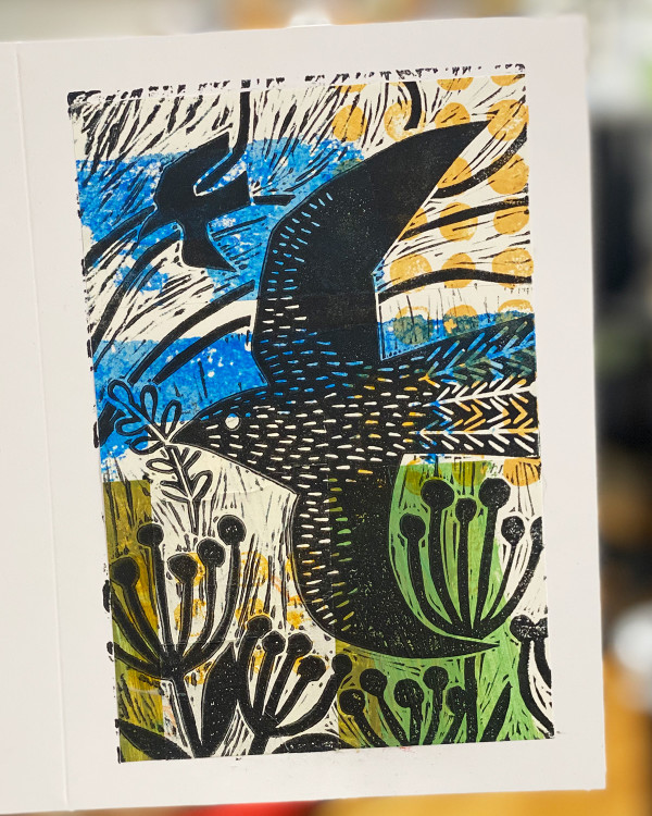 Chine-Collé Bird by Julie Fei-Fan Balzer