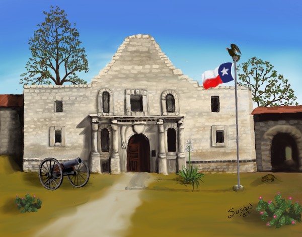 The Alamo by Paintings by Susan