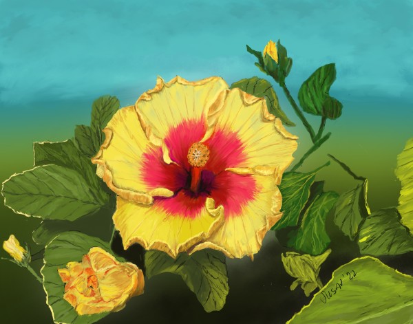 Royal Hibiscus by Paintings by Susan
