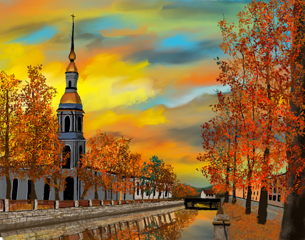 Church on the Canal by Susan Reich