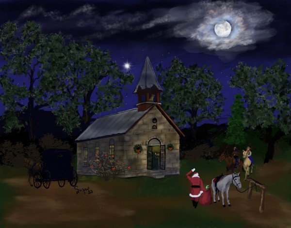 Christmas ai Polly’s Chapel by Paintings by Susan
