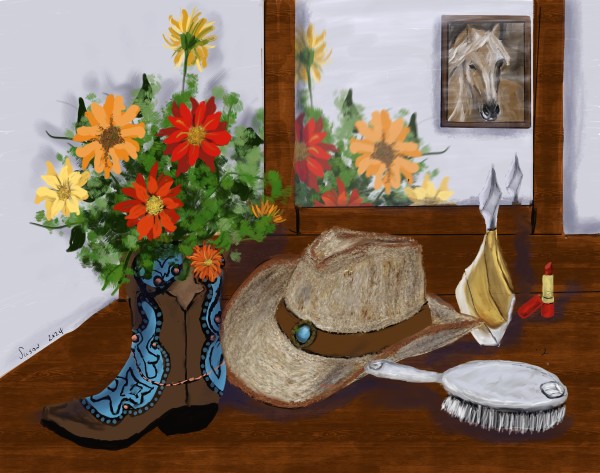 Cowgirl Vanity by Susan Reich