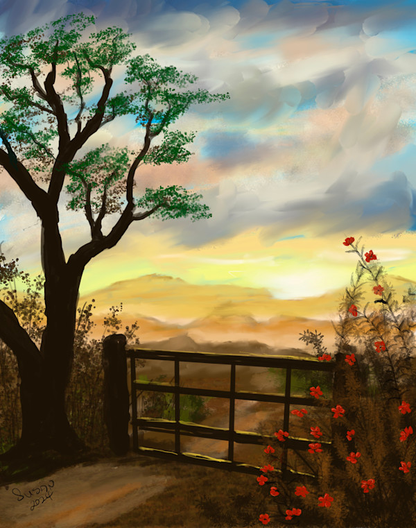 Setting Sun #2 by Susan Reich