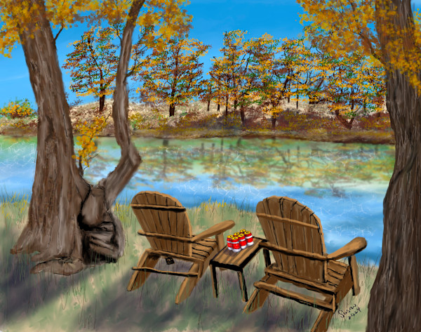 Autumn Riverside #6 by Susan Reich