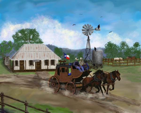 Old Stagecoach Inn by Paintings by Susan