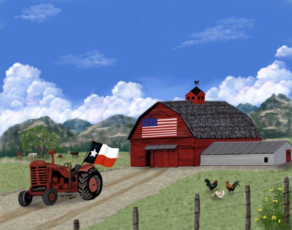 Patriotic Farm by Paintings by Susan
