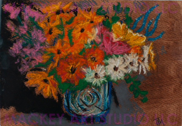 Flowers In a Mason Jar by Tony Mackey