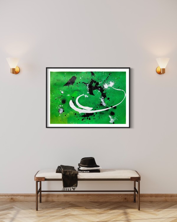 Transformative power (green/black and white) by Ulrike Haupt