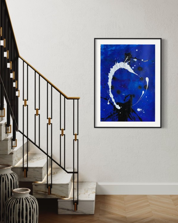 Transformative power (blue/black and white) by Ulrike Haupt