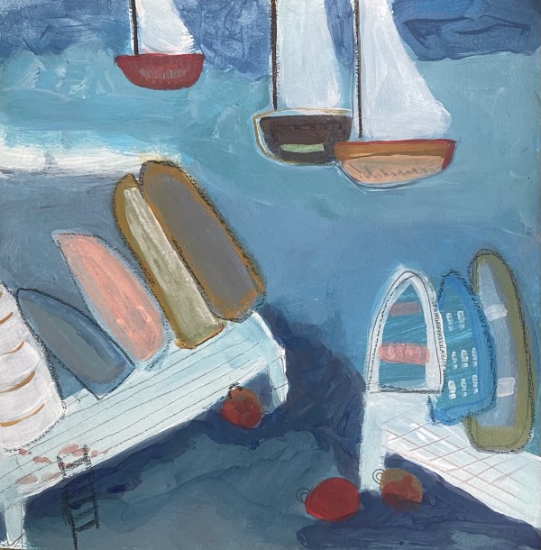 Boat Racks and Sails by Chrissie Richards