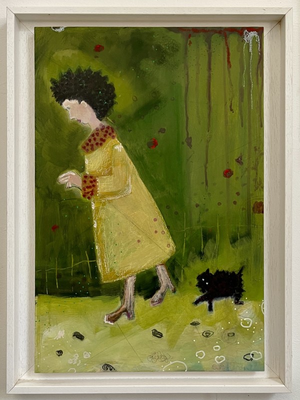 Lady in Yellow Coat by Chrissie Richards
