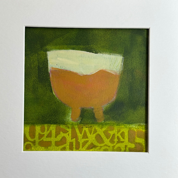 Still life orange and white bowl by Chrissie Richards