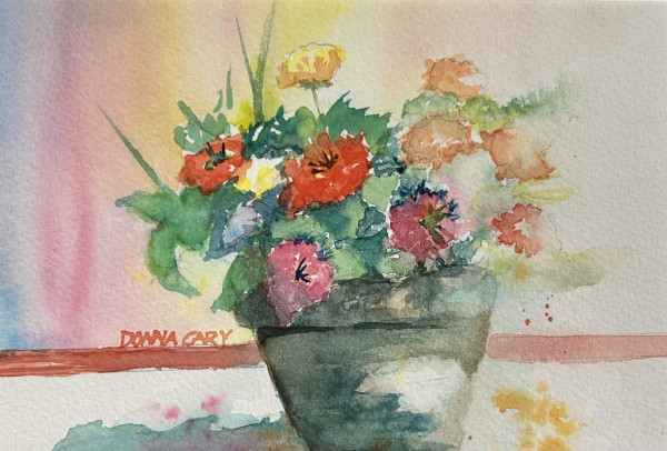 Dahlia Vignette by Donna Cary