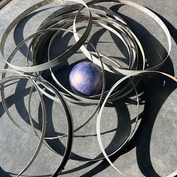 Steel Cradle (8"x8" panel) by Charlie Milgrim