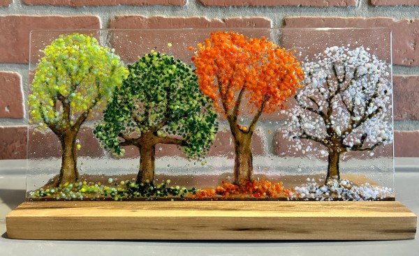 4 Seasons - Oak (spring grn,org/red fall) by Cindy Cherrington