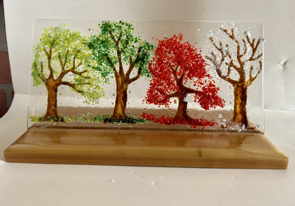4 Seasons - Oak (red orange) by Cindy Cherrington