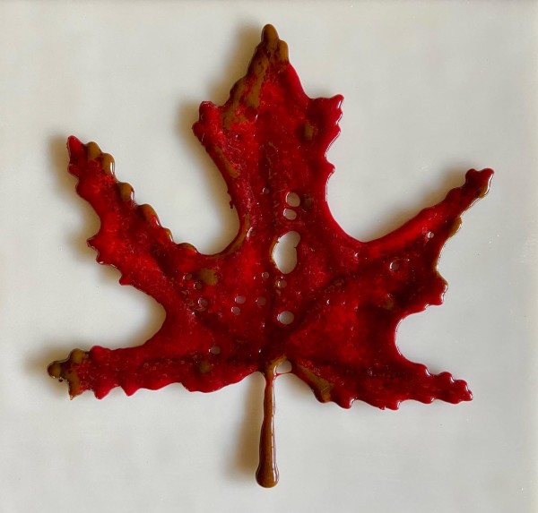 Fallen Leaves Series - Red Maple by Cindy Cherrington