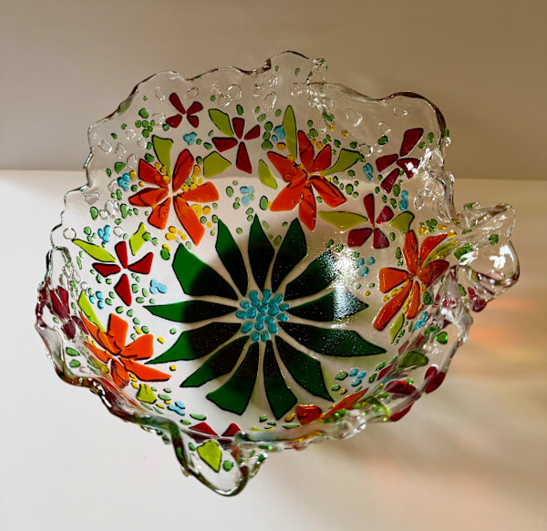 Wildflower Bowl - Kelly Green Flower by Cindy Cherrington, Image 1.
