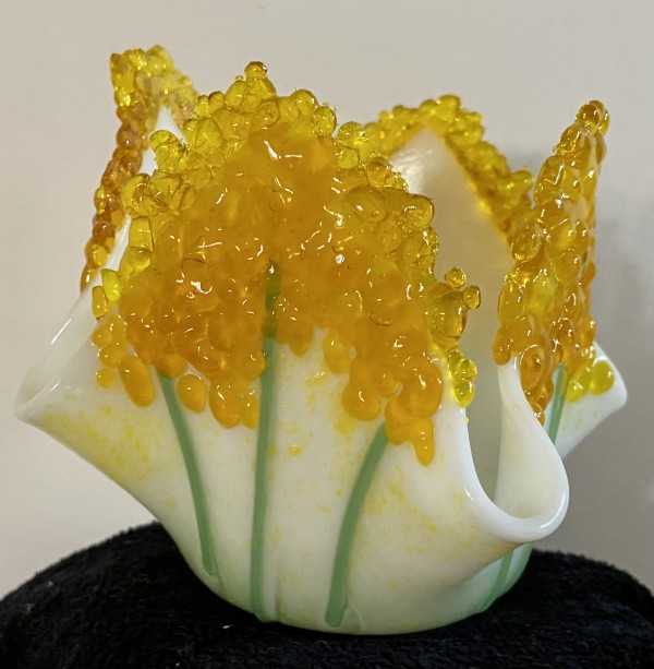 Candle Cup-Yellow transparent frit
