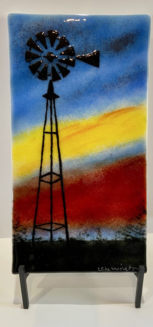 Windmill at Sunset by Cindy Cherrington