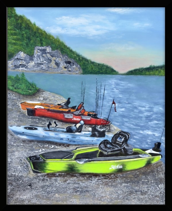 Kegling on the Coosa Art Print - Framed by Donna Richardson