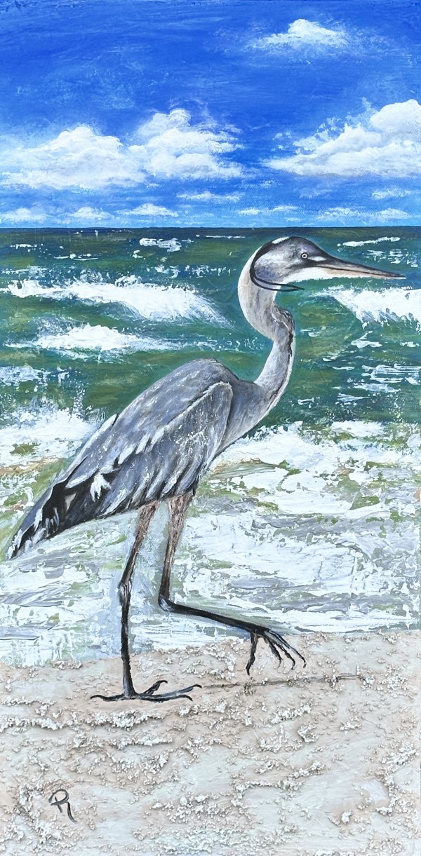 Blue Heron Strut by Donna Richardson
