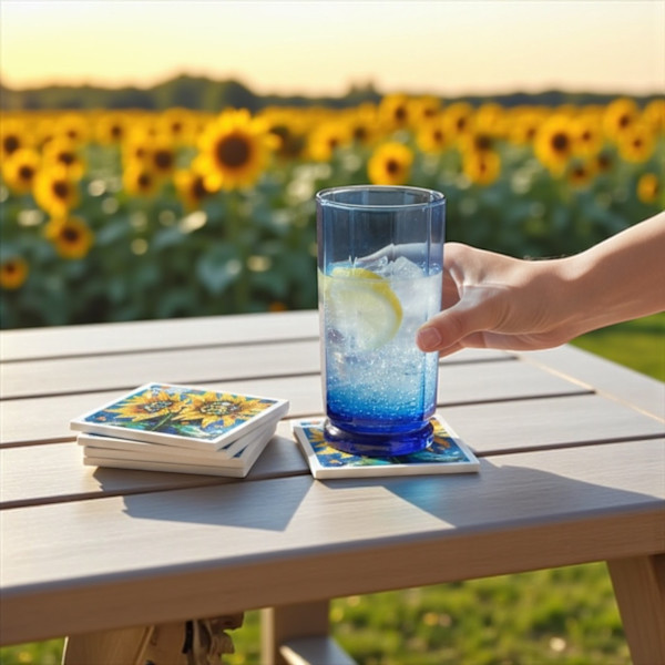 Fall Explosion - Ceramic Stone Coasters - Set of 2 by Donna Richardson